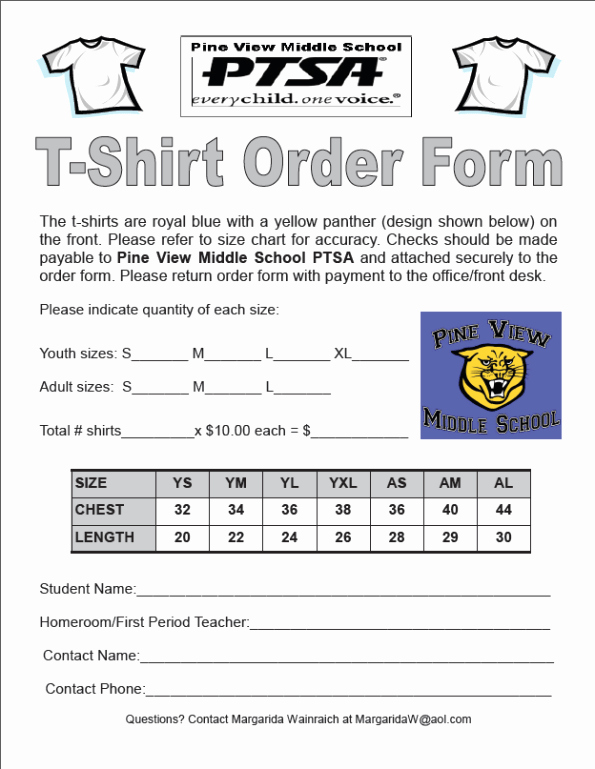 T Shirt order Template Unique Tshirt order forms Find Word Templates
