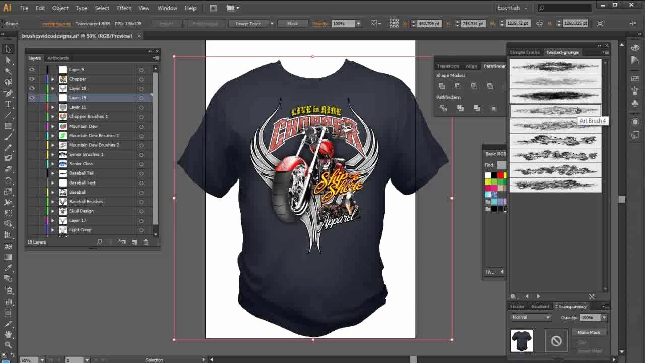 T Shirt Template Illustrator Elegant Illustrator Brushes High End Tshirt Design Tutorial