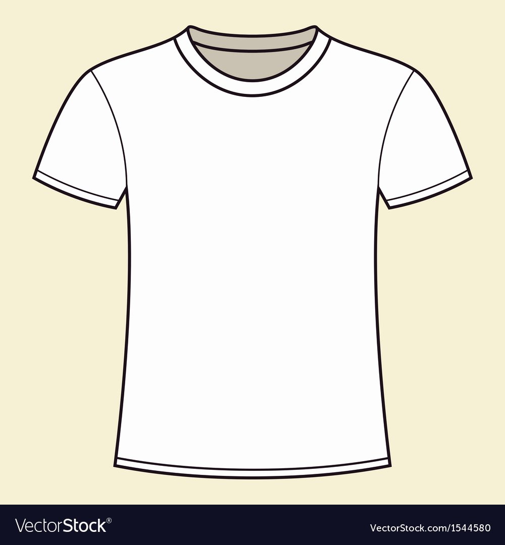 T Shirt Vector Template Elegant Blank White T Shirt Template Royalty Free Vector Image