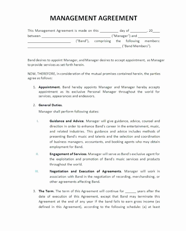 Talent Management Contract Template Best Of Property Management Wellington Agreement Elegant 8