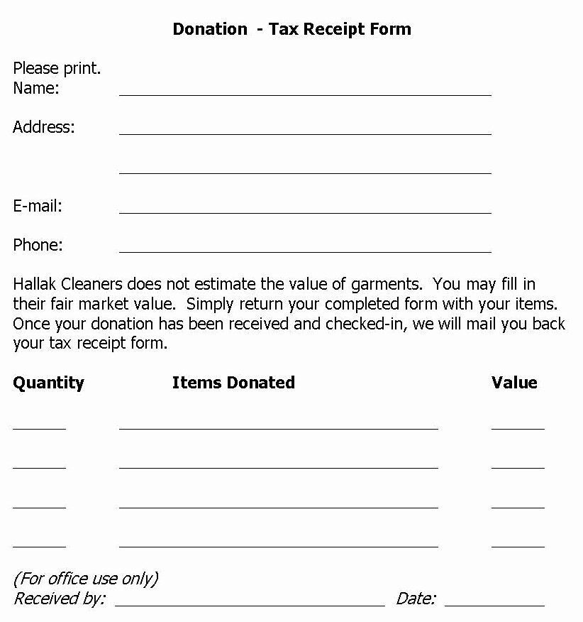 Tax Donation form Template Lovely Hallak Cleaners Donna Author at Hallak Cleaners