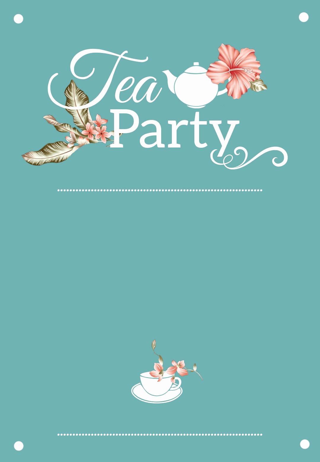 Tea Party Invite Template Inspirational Bridal Shower Tea Party Free Printable Bridal Shower