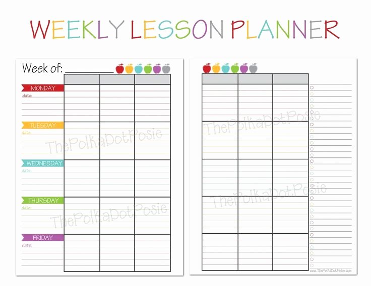 Teacher Weekly Planner Template Lovely the Polka Dot Posie New Teacher &amp; Homeschool Planners