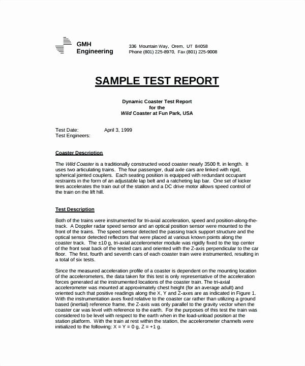 Technical Report Template Word Beautiful Technical Report Template Doc Mechanical Engineering