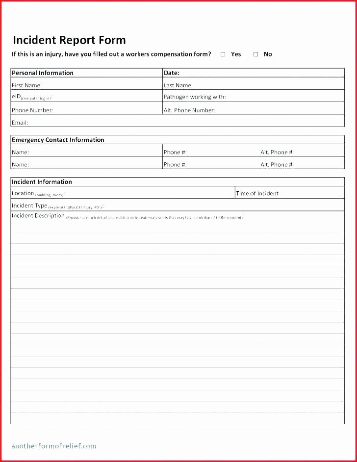 Technical Report Template Word Elegant New Quality Incident Report Template Technical