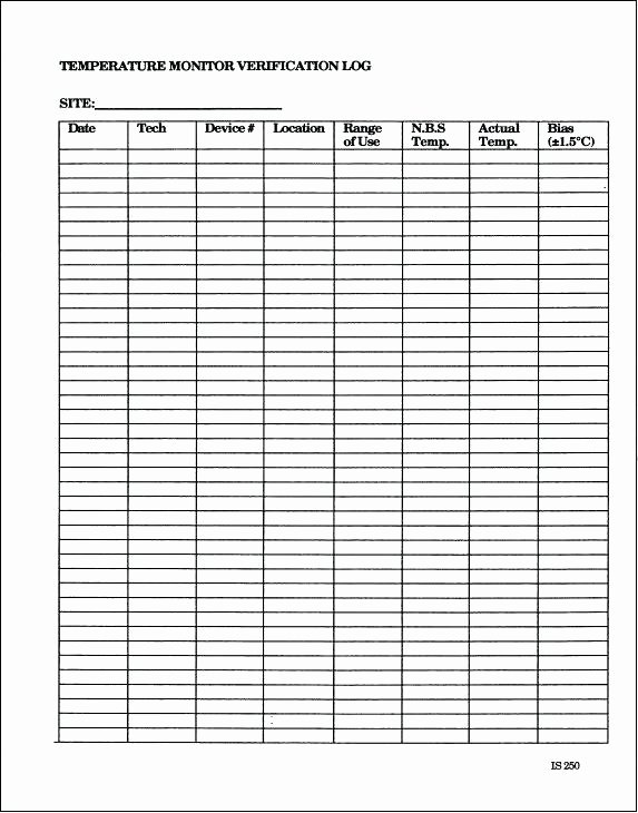 Temperature Log Sheet Template Luxury Food Temperature Log Template Printable Diet Journal Pages