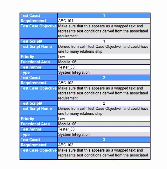 Test Case Template Excel Beautiful 9 software Test Plan Template Excel Rapit