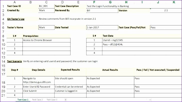 Test Case Template Excel Inspirational 8 Test Script Template Excel Exceltemplates Exceltemplates