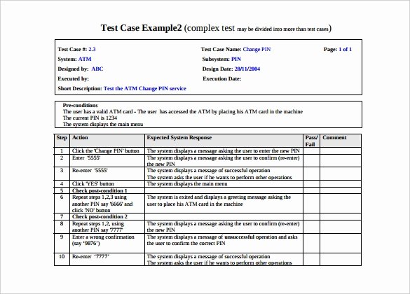 Test Case Template Xls Awesome Test Case Template