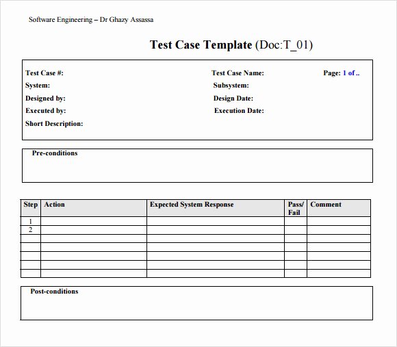 Test Case Template Xls Inspirational 10 Useful Test Case Templates to Download for Free