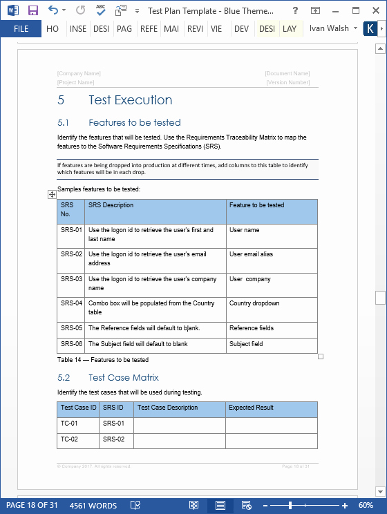 Test Plan Template Excel Awesome Test Plan – Download Ms Word &amp; Excel Template