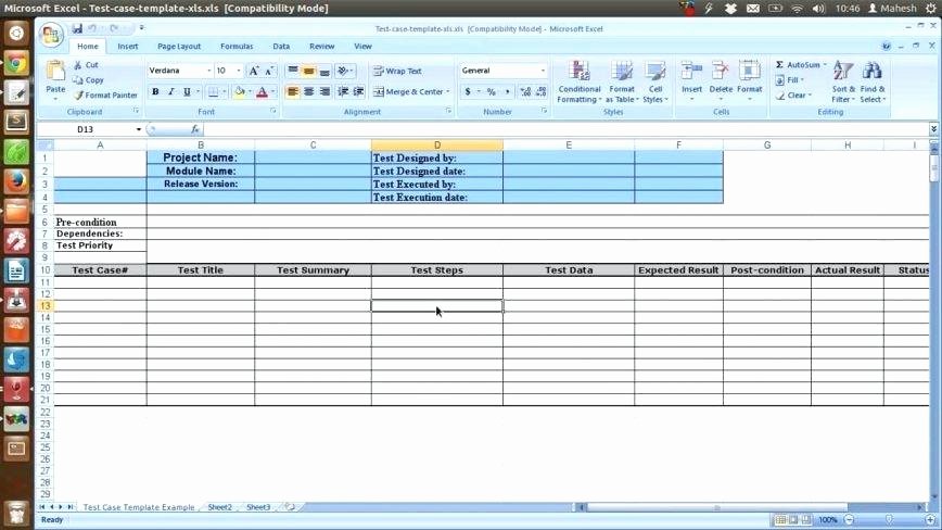 Test Plan Template Excel Inspirational Test Plan Template Sample Strategy Document Free Download