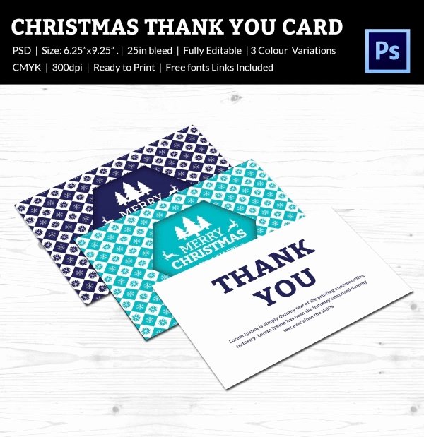 Thank You Postcard Template Best Of 30 Christmas Thank You Card Templates Free Psd Eps