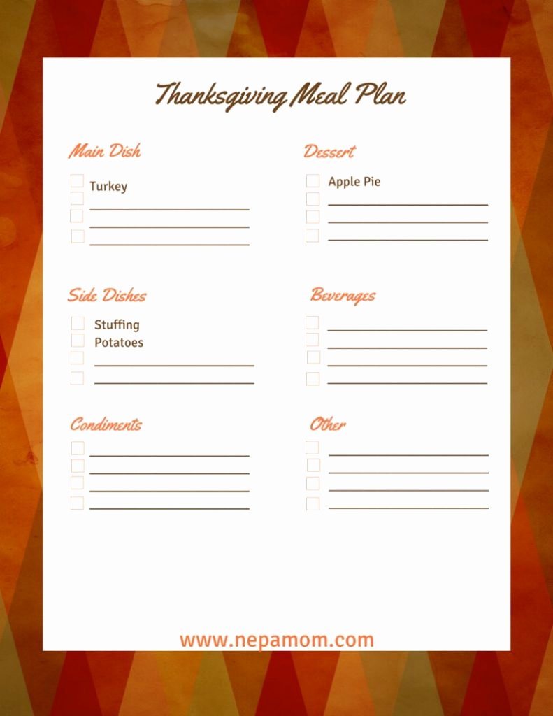 Thanksgiving Dinner Menu Template Awesome Thanksgiving Menu Template An Easy Way to Prepare for the