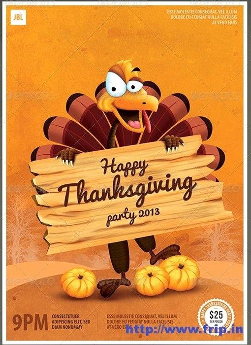 Thanksgiving Flyer Template Free Beautiful 25 Fun Thanksgiving Designs