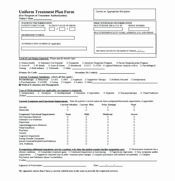 Therapist Treatment Plan Template Awesome therapist Treatment Plan Mpla Counseling School form