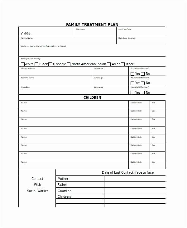 Therapist Treatment Plan Template Best Of Treatment Plan Examples Free Templates for Resume Building