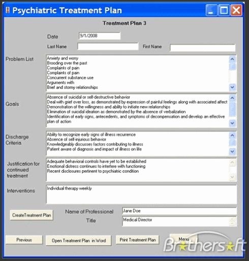 Therapy Treatment Plan Template Elegant Pin by orlando On Mentalhealth
