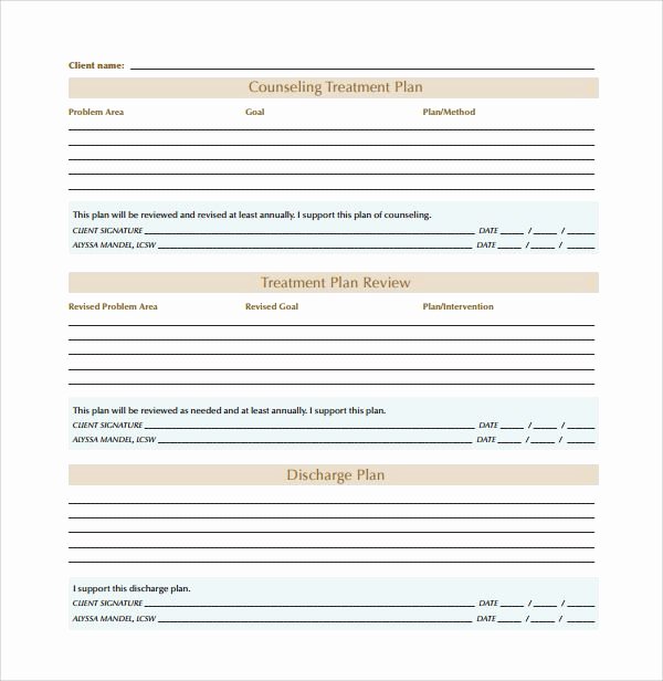Therapy Treatment Plan Template Unique Image Result for Counseling Treatment Plan Template Pdf