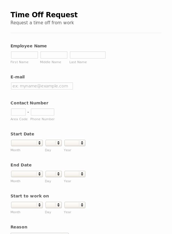 Time Off Request Template Awesome 6 Time F Request forms Word Excel Templates
