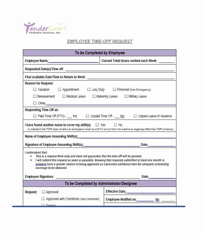 Time Off Request Template Best Of 40 Effective Time F Request forms &amp; Templates
