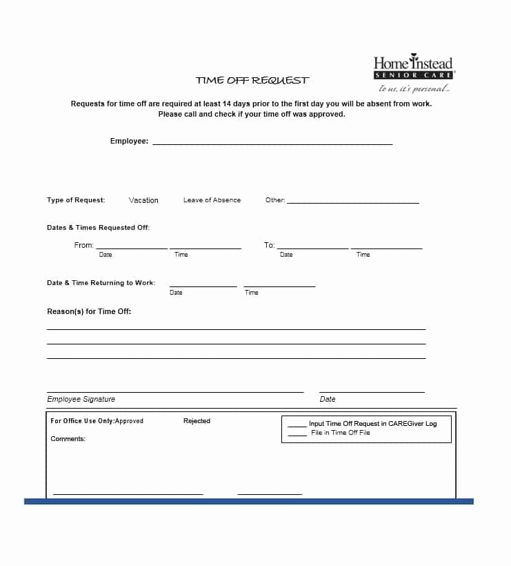 Time Off Request Template Elegant 40 Effective Time F Request forms &amp; Templates