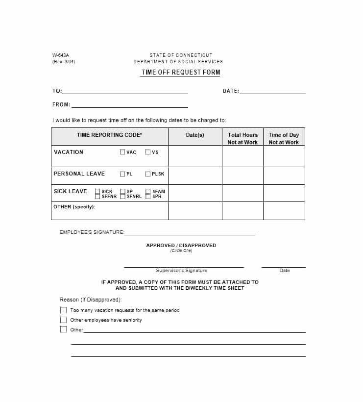 Time Off Request Template Inspirational 40 Effective Time F Request forms &amp; Templates