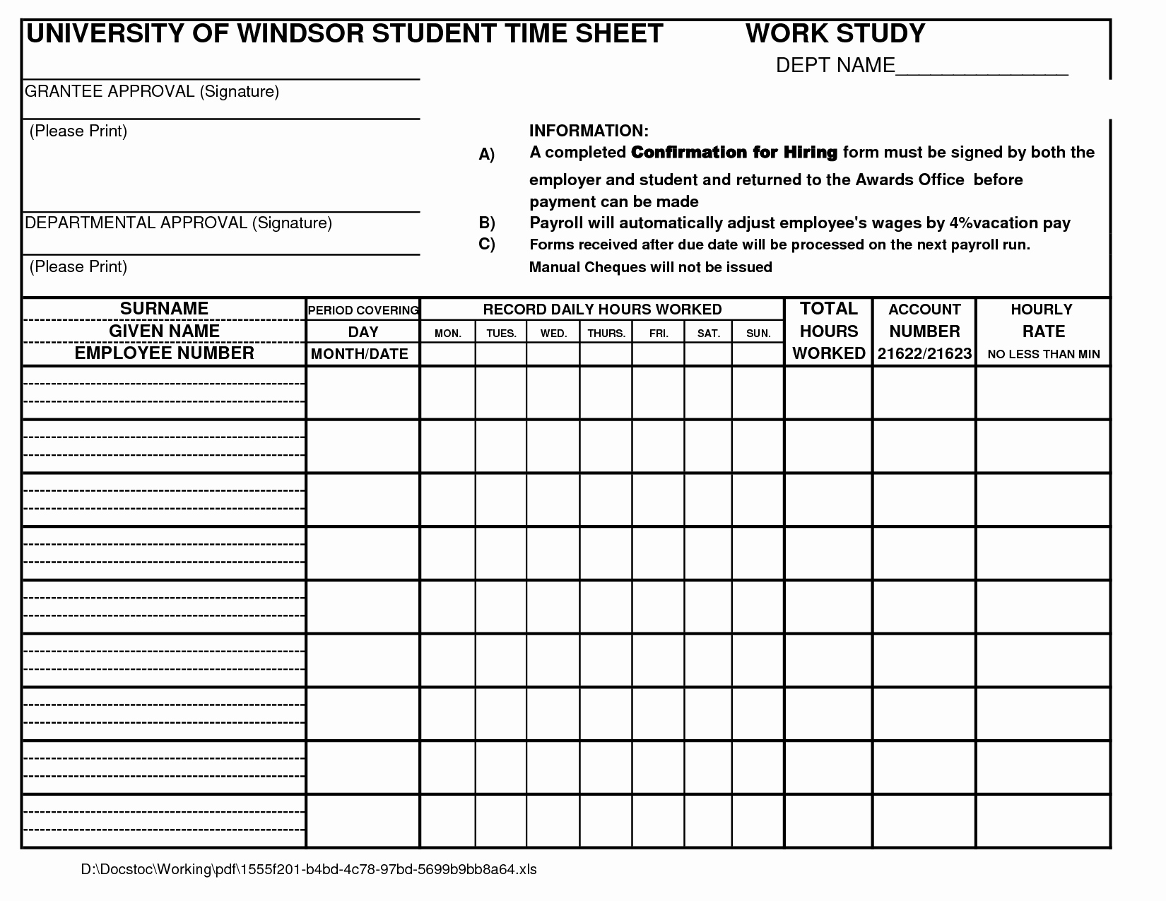 Time Study Template Excel Lovely 9 Best Of Time Study Worksheet Time Management