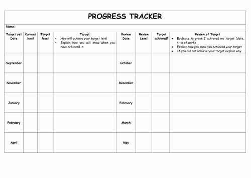 Tracking Student Progress Template Inspirational Pupil Tracking Sheet by Jxn