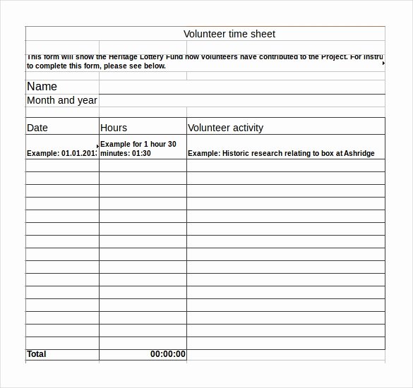 Tracking Volunteer Hours Template Beautiful 18 Volunteer Timesheet Templates – Free Sample Example