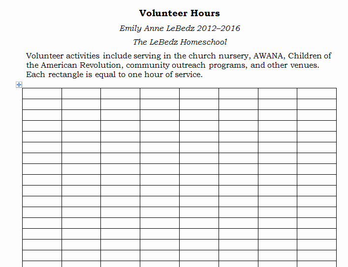 Tracking Volunteer Hours Template Best Of Confessions Of An organized Homeschool Mom How to Keep
