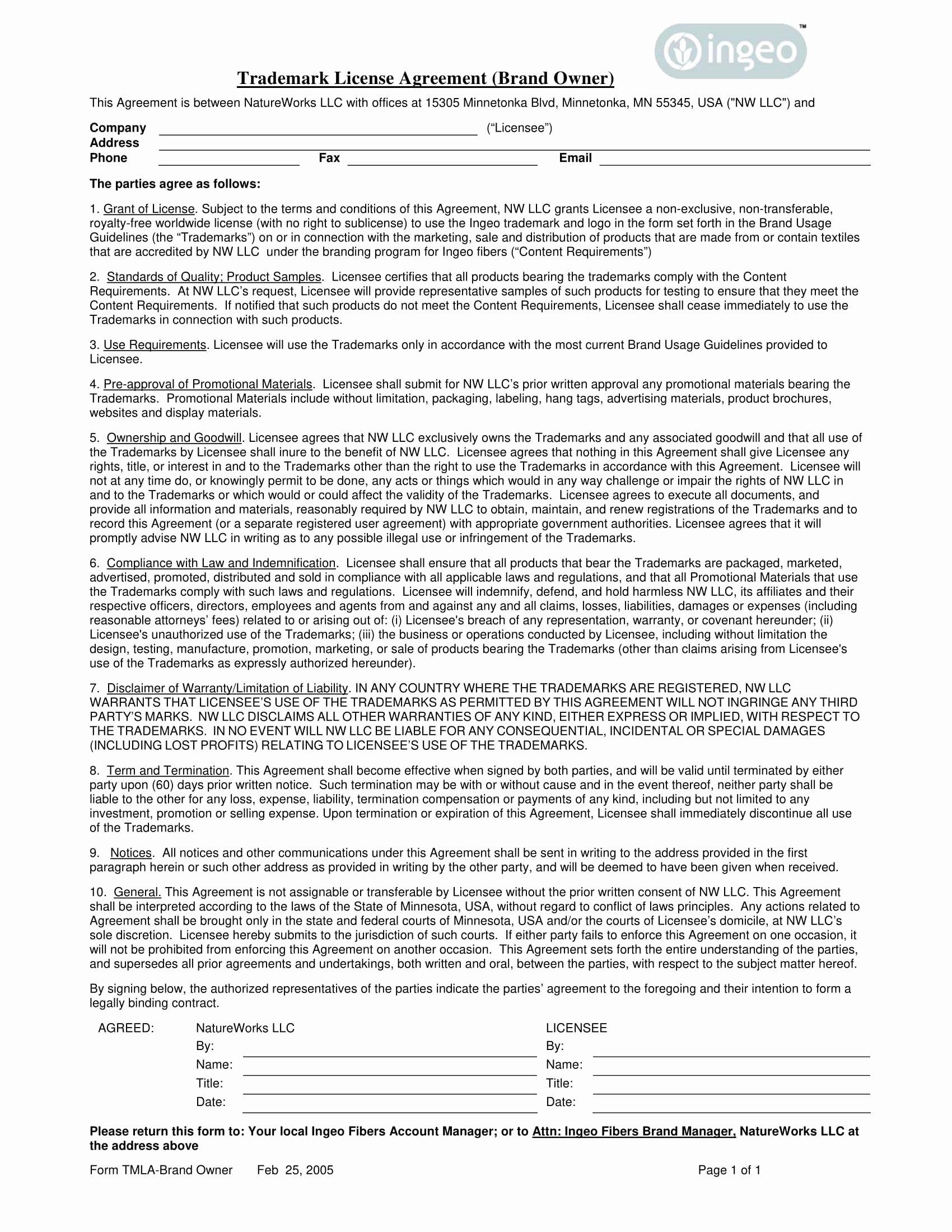 Trademark License Agreement Template Awesome 13 Trademark License Agreement forms Pdf Doc
