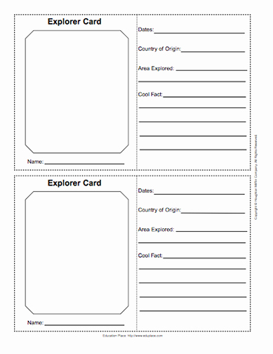 Trading Card Template Free Elegant Create Your Own Explorers Journal Using these Templates