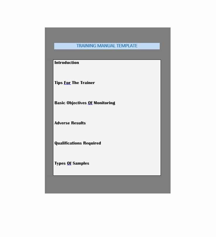 Training Manual Template Word Best Of Training Manual 40 Free Templates &amp; Examples In Ms Word