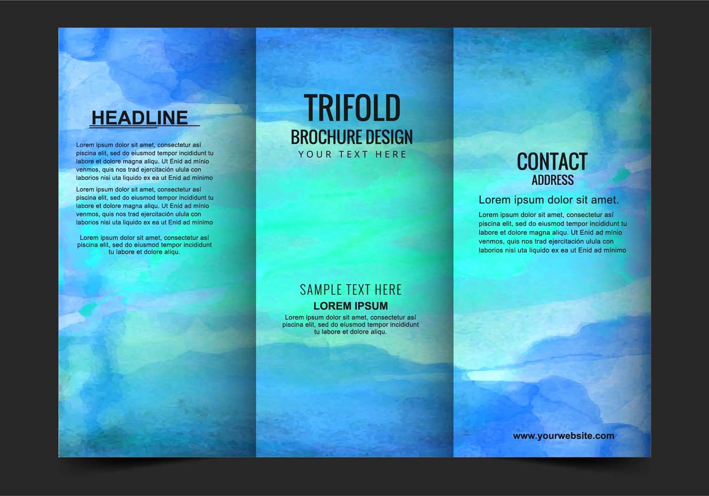 Tri Fold Template Free Elegant Vector Modern Trifold Brochure Template Download Free