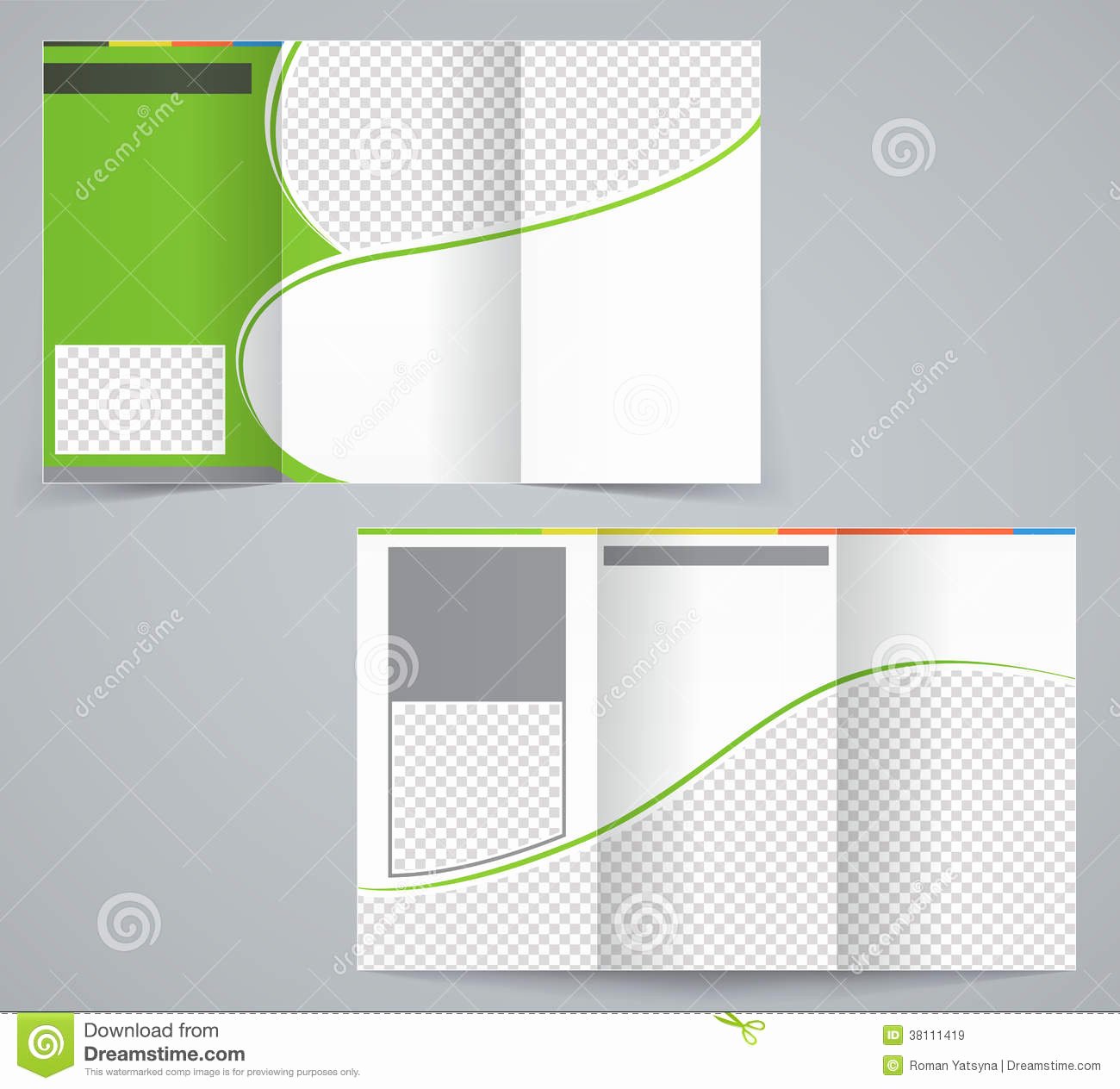 Trifold Brochure Template Illustrator Best Of Tri Fold Business Brochure Template Vector Green Stock