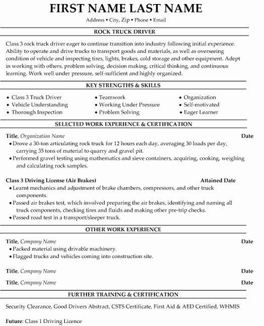 Truck Driver Resume Template Best Of top Transportation Resume Templates &amp; Samples