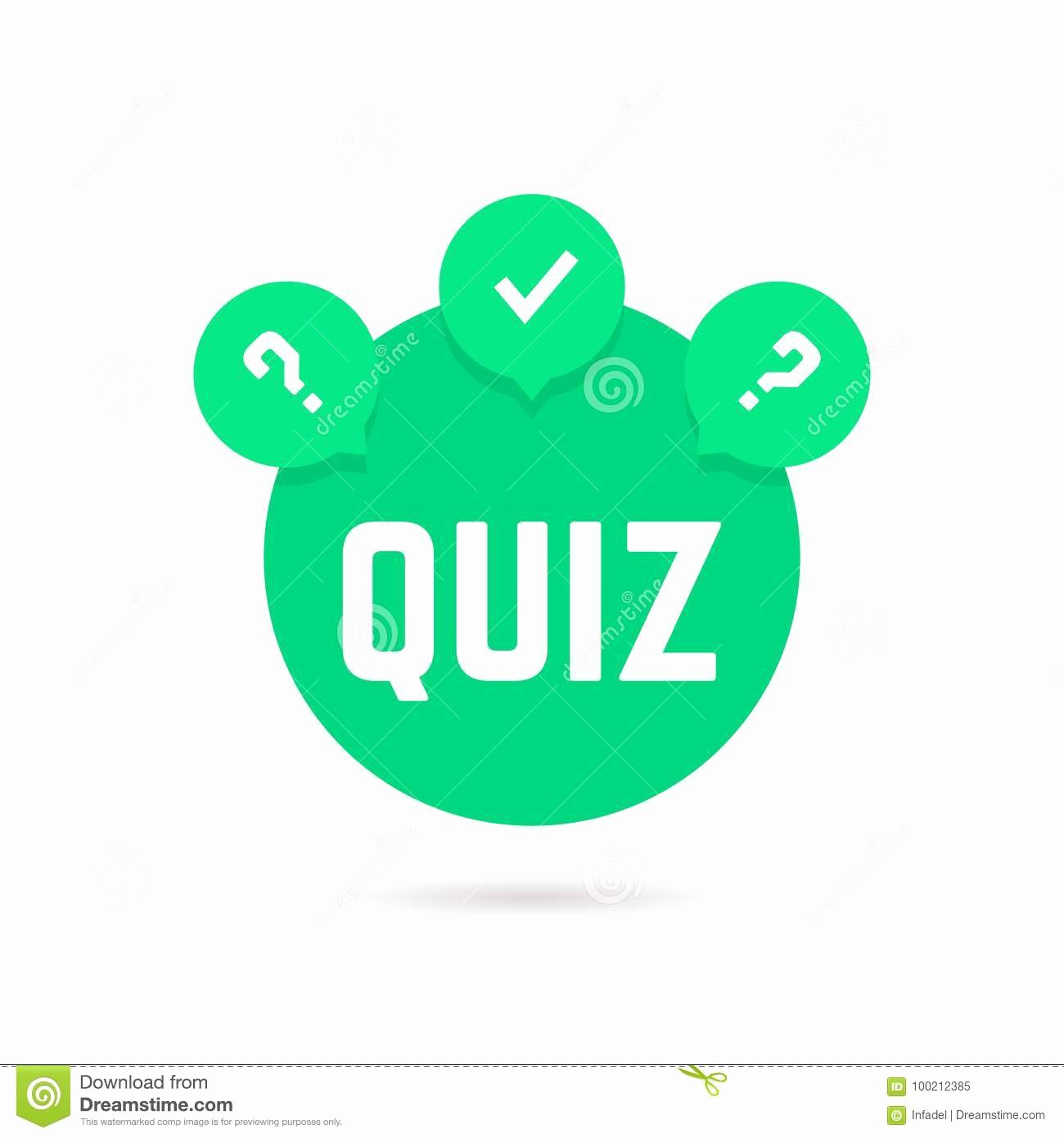 Tv Show Concept Template Awesome Green Quiz Icon with Speech Bubble Stock Vector Image