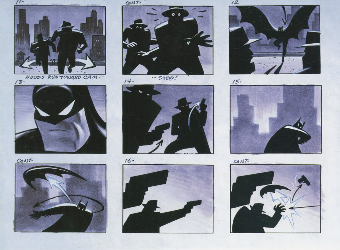 batman tv series storyboards