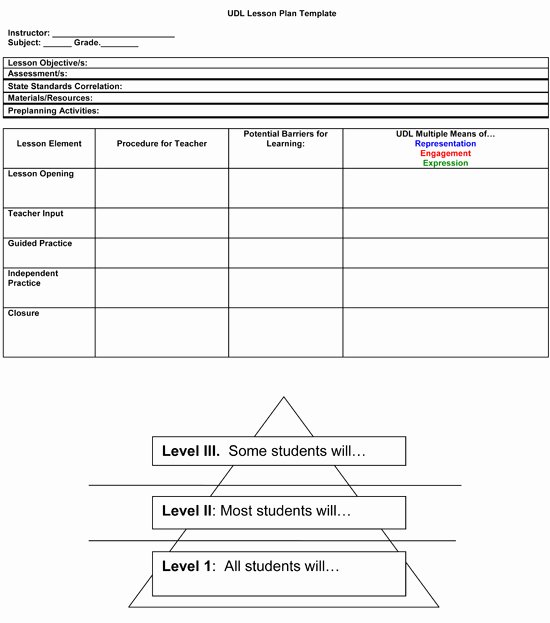 Udl Lesson Plan Template Luxury Modules Addressing Special Education and Teacher Education