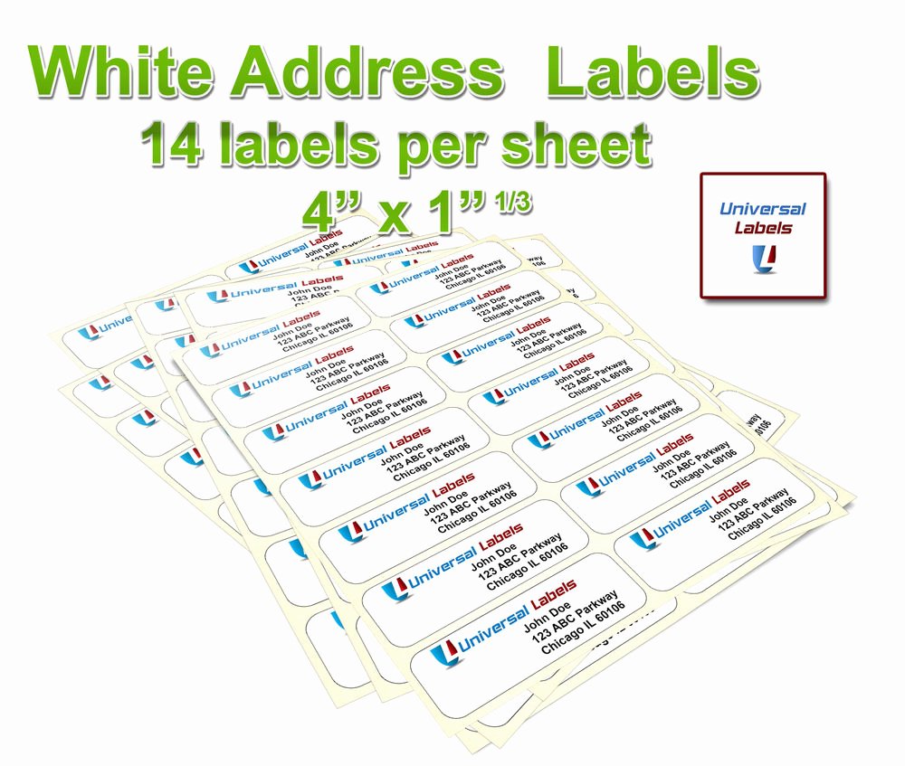 Uline Laser Labels Template Fresh 3500 1 1 3 X 4&quot; Labels 14 Labels Per Sheet Same Size as