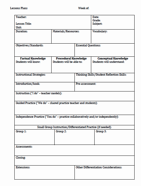 Unit Lesson Plans Template Awesome the Idea Backpack Unit Plan and Lesson Plan Templates for