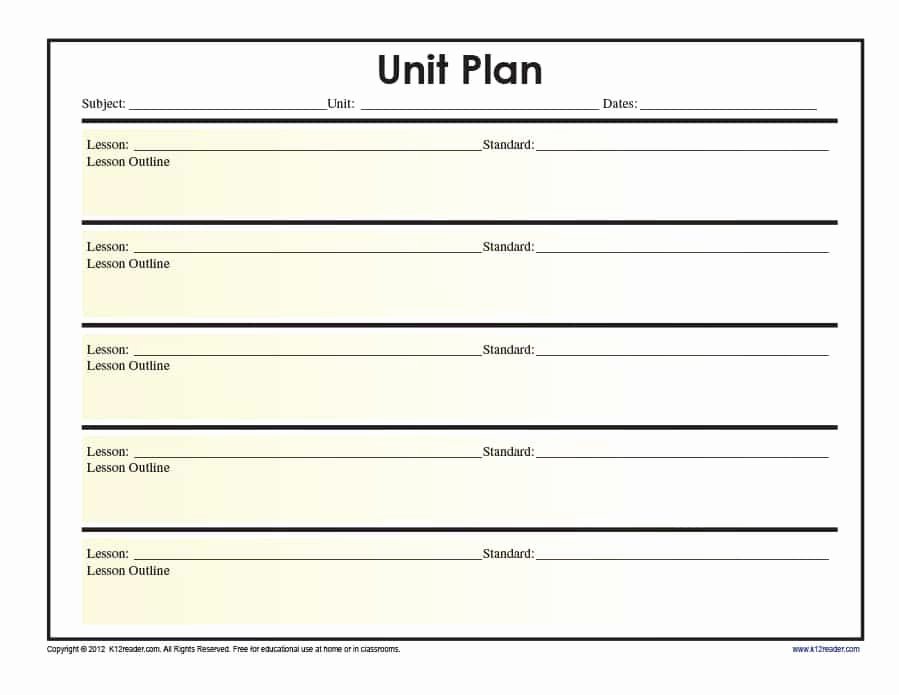 Unit Lesson Plans Template Beautiful 39 Best Unit Plan Templates [word Pdf] Template Lab