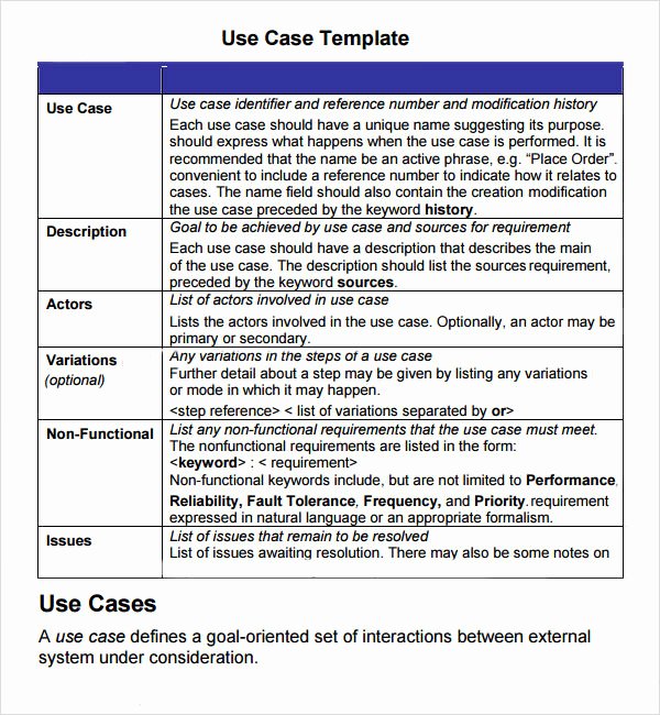 Use Case Document Template Beautiful Sample Use Case 6 Documents In Word Pdf