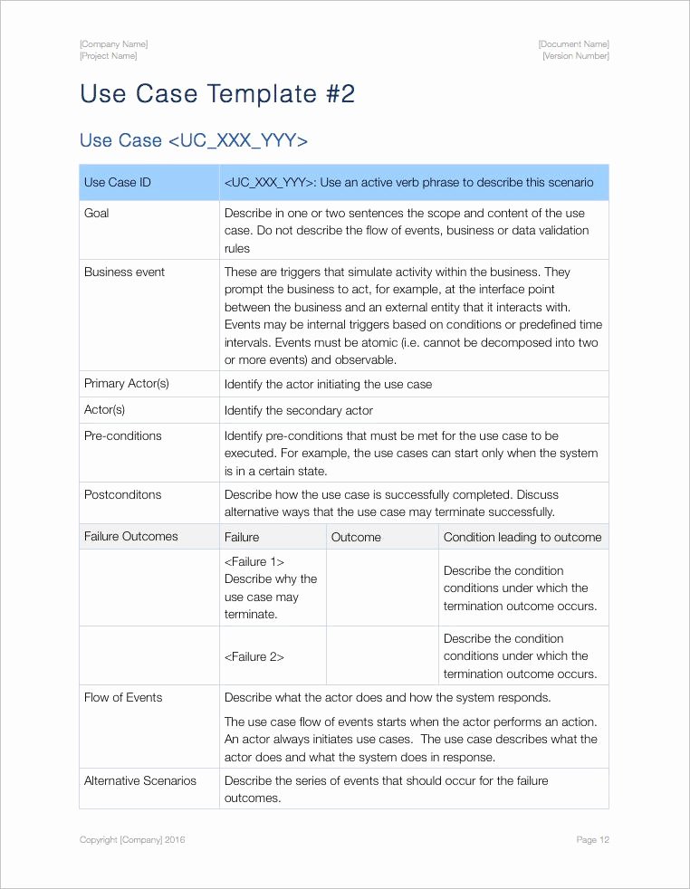 Use Case Template Examples New Use Case Template Apple Iwork Pages and Numbers