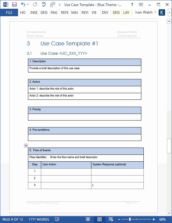 Use Case Template Excel Awesome software Development Lifecycle Templates – Ms Word Excel