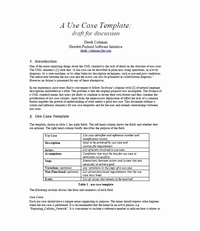 Use Cases Template Excel New 40 Use Case Templates &amp; Examples Word Pdf Template Lab