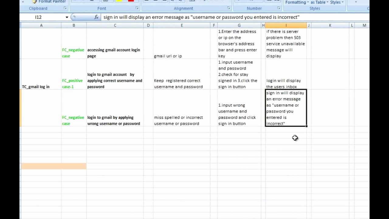 Use Cases Template Excel New Sample Test Case Template Excel