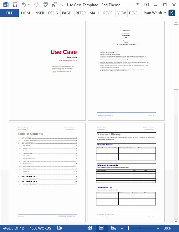 Use Cases Template Word Fresh Use Case Template – Ms Word &amp; Visio Templates