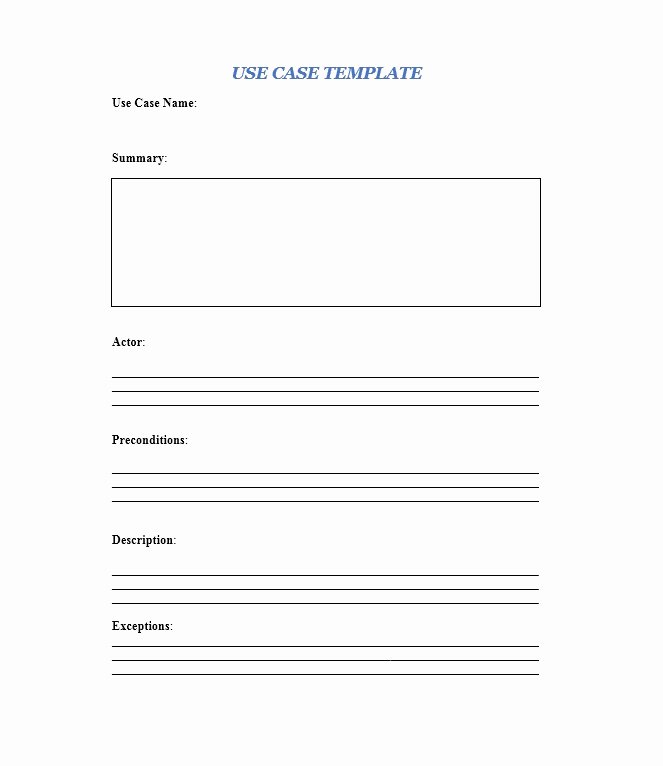 Use Cases Template Word Inspirational 40 Use Case Templates &amp; Examples Word Pdf Template Lab